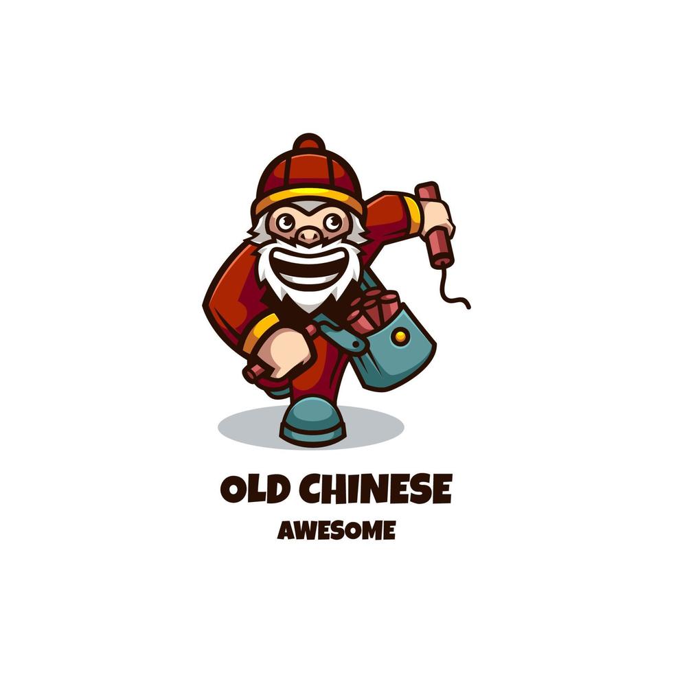 Illustrationsvektorgrafik des alten Chinesisch, gut für Logodesign vektor
