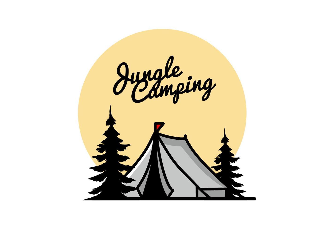 stor camping tält illustration design vektor