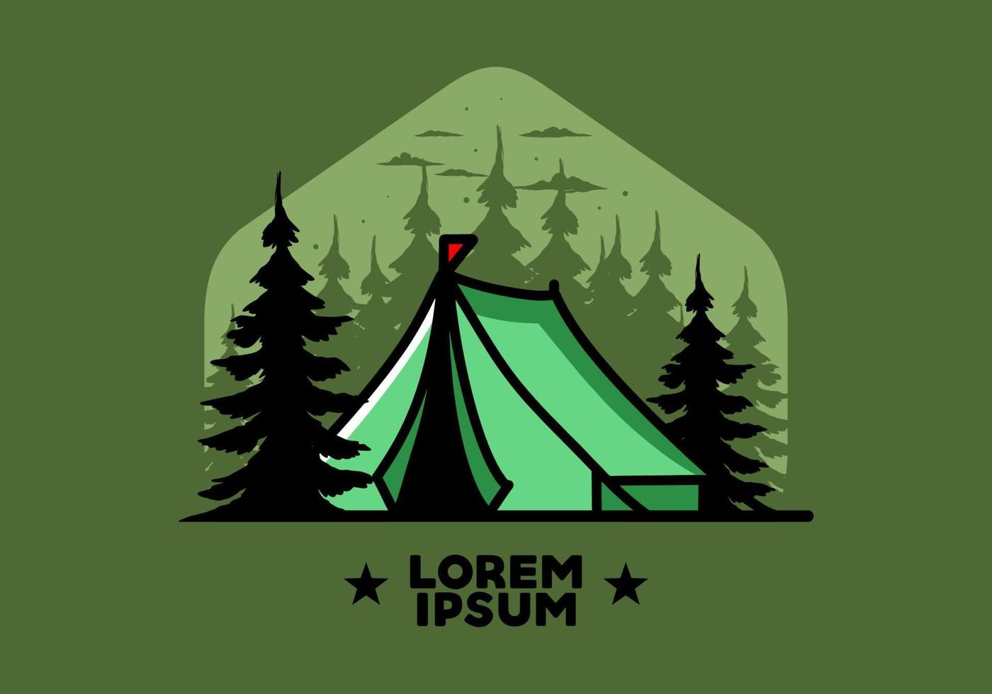 stor camping tält illustration design vektor