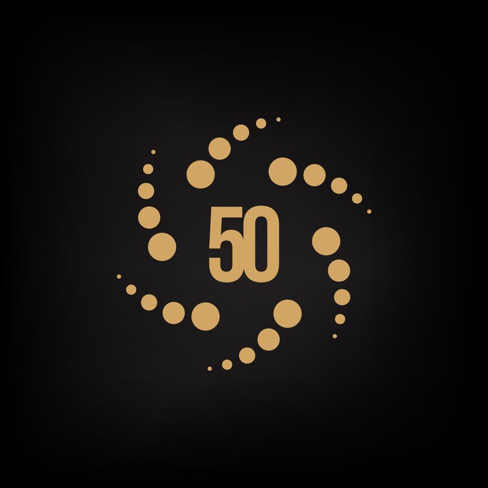 50 Jahre Jubiläumsfeier vektor