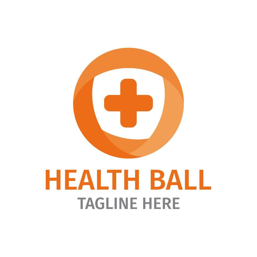 medicinsk boll hälsa boll logotypdesign vektor