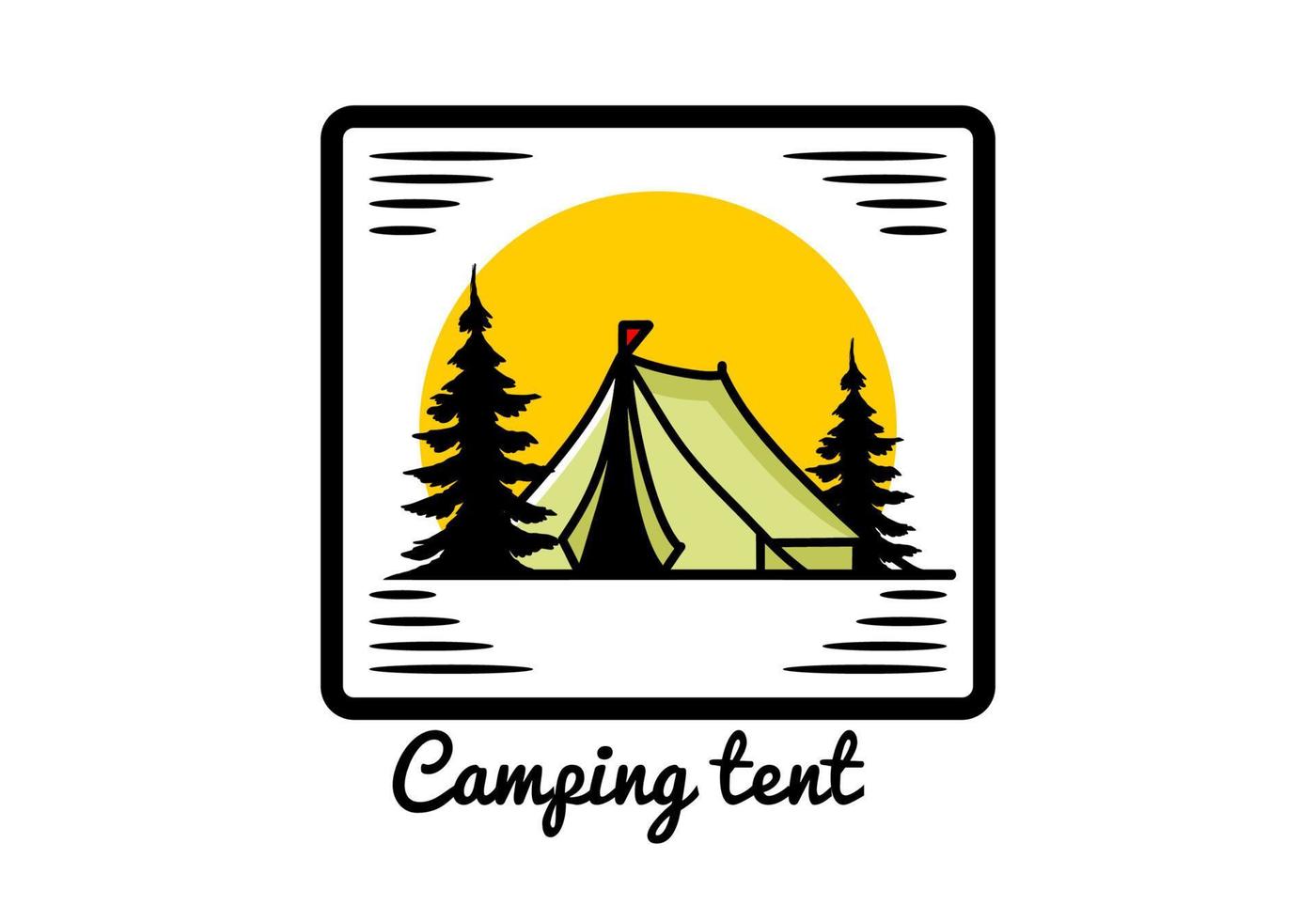 stor camping tält illustration design vektor