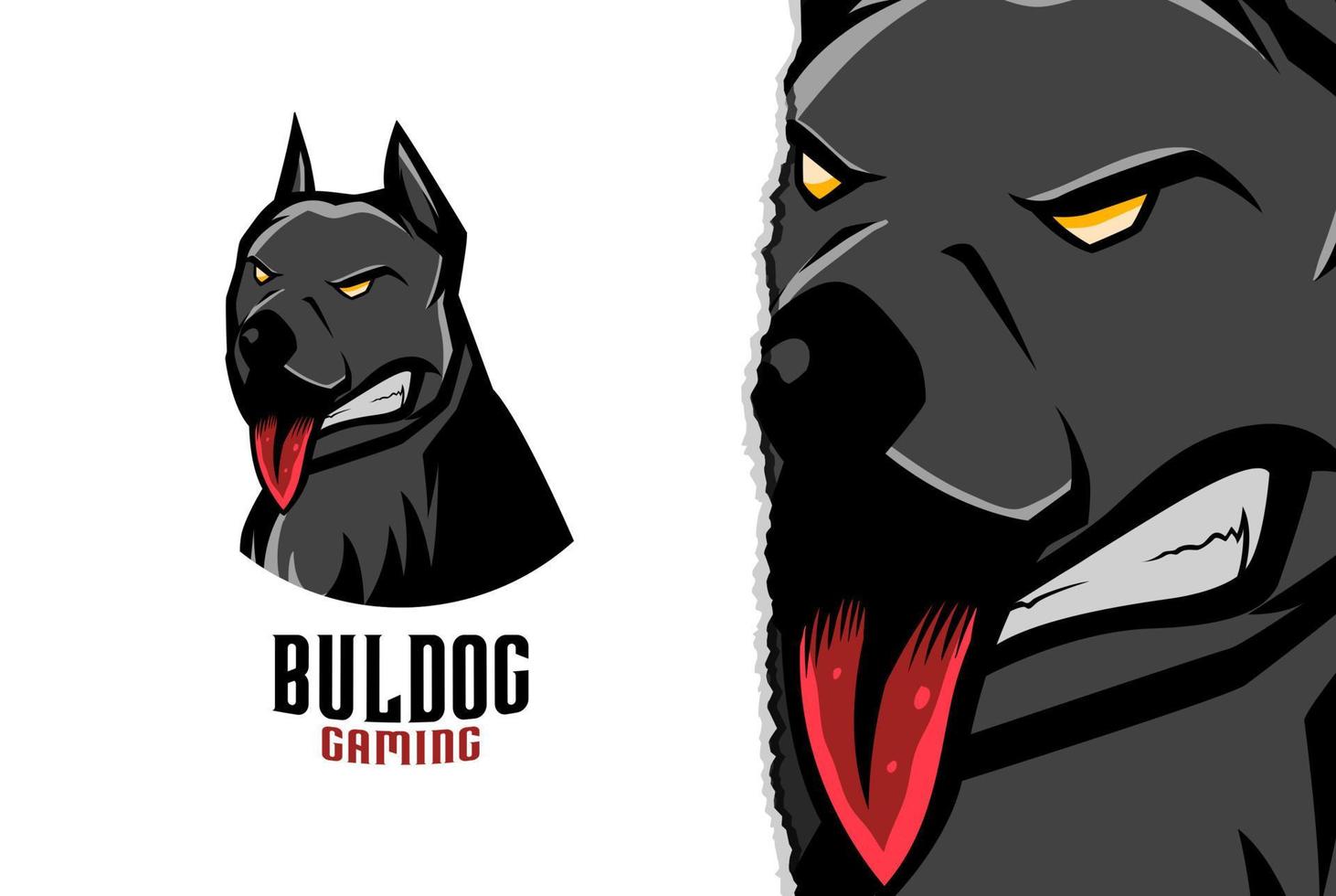 buldog esport logotyp - premium vektor