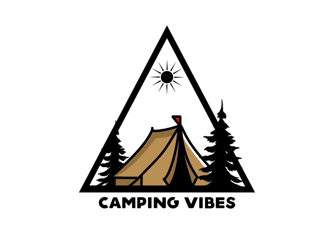 stor camping tält illustration design vektor