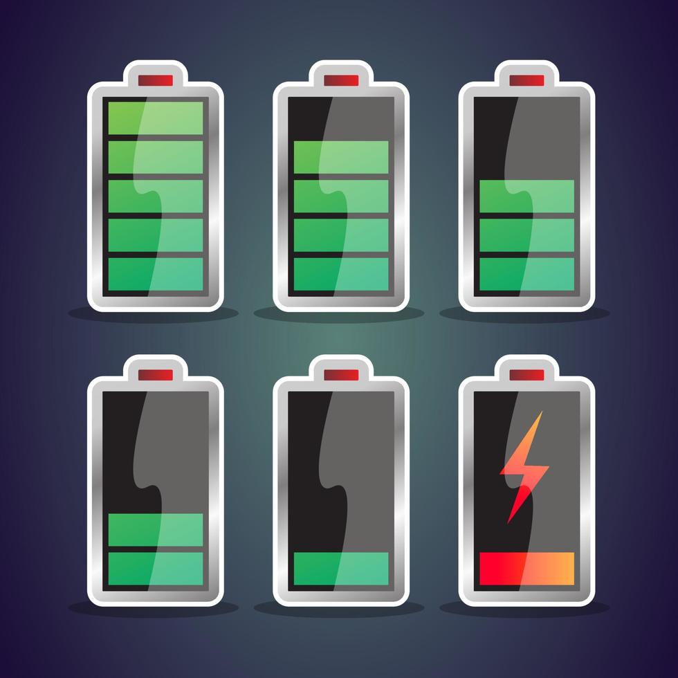 batteriladdningsdesign. full laddningsenergi för mobil. effektnivåindikator vektor ikon.