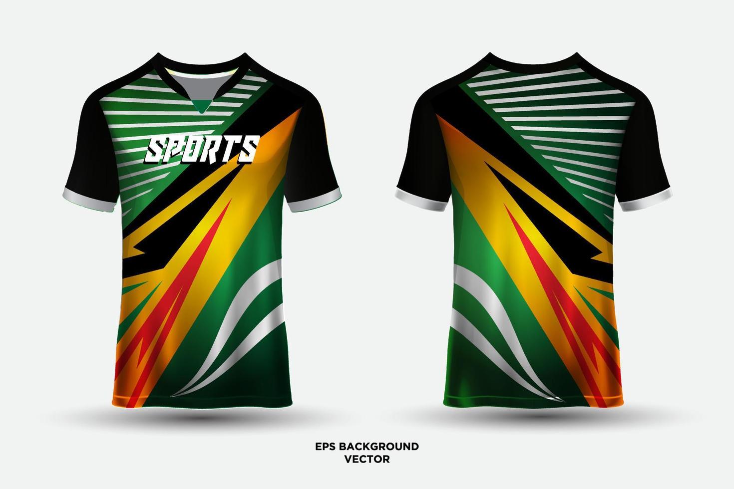 fantastiska och trendiga t-shirtsporter i designtröja som lämpar sig för racing, fotboll, e-sporter vektor