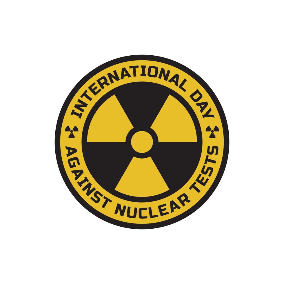 Kreis Design Vektor Internationaler Tag gegen Atomtests.
