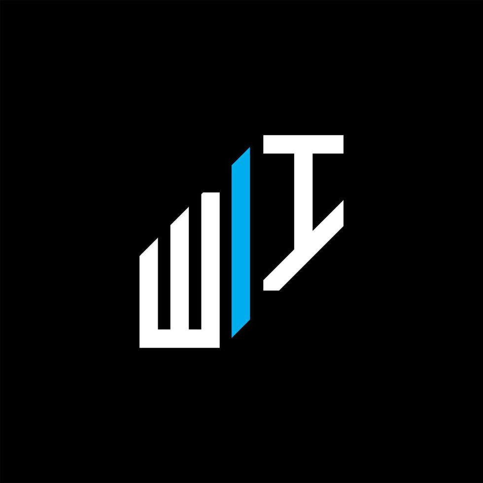 wi Brief Logo kreatives Design mit Vektorgrafik vektor