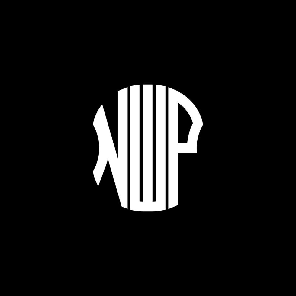 nwp brev logotyp abstrakt kreativ design. nwp unik design vektor