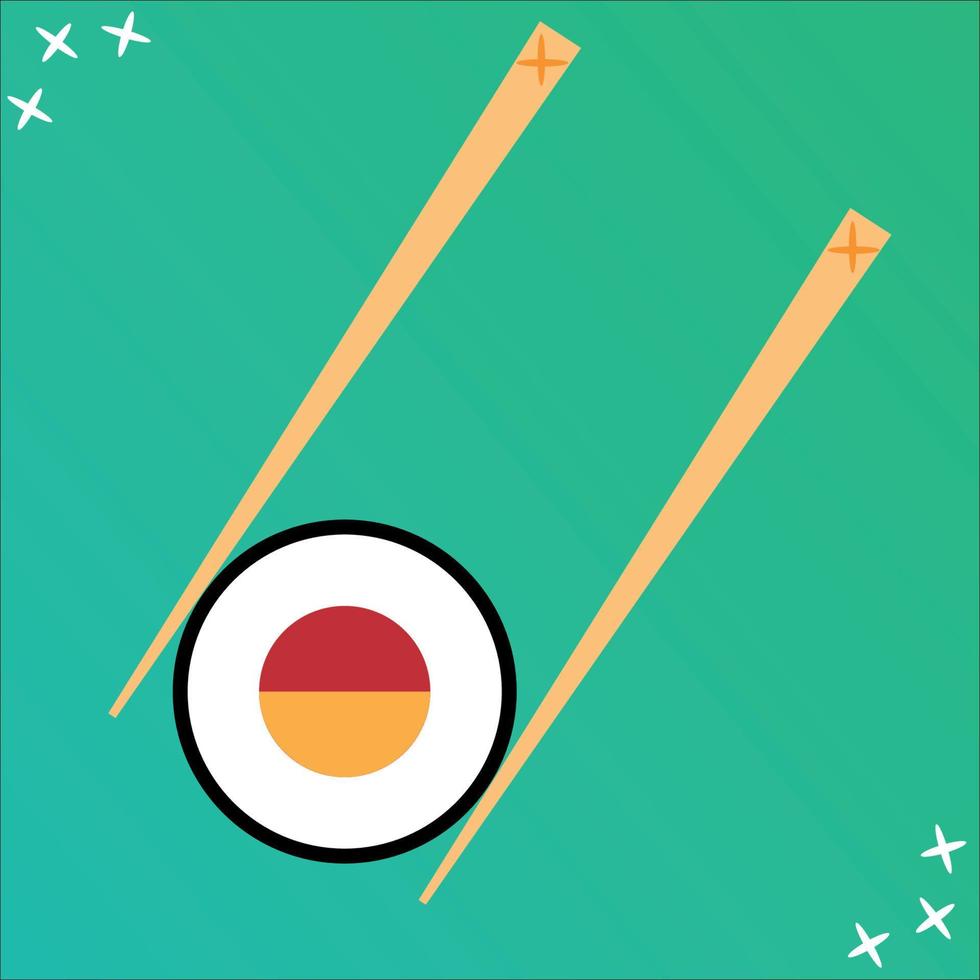 der Vektor der Sushi-Serie, der Vektor des gespannten Sushi. ideal für verlockende Food-Designs