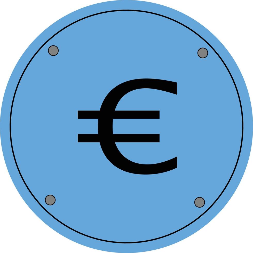 vektor för den europeiska eurovalutan. bra för tecken eller symboler för digital ekonomi