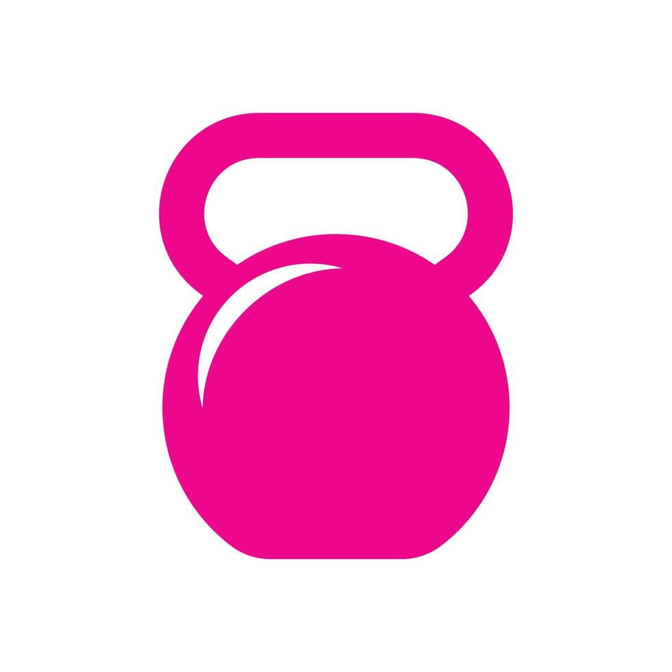 eps10 rosa vektor kettlebell solid ikon isolerad på vit bakgrund. kettlebell-symbol i en enkel platt trendig modern stil för din webbdesign, användargränssnitt, logotyp och mobilapplikation