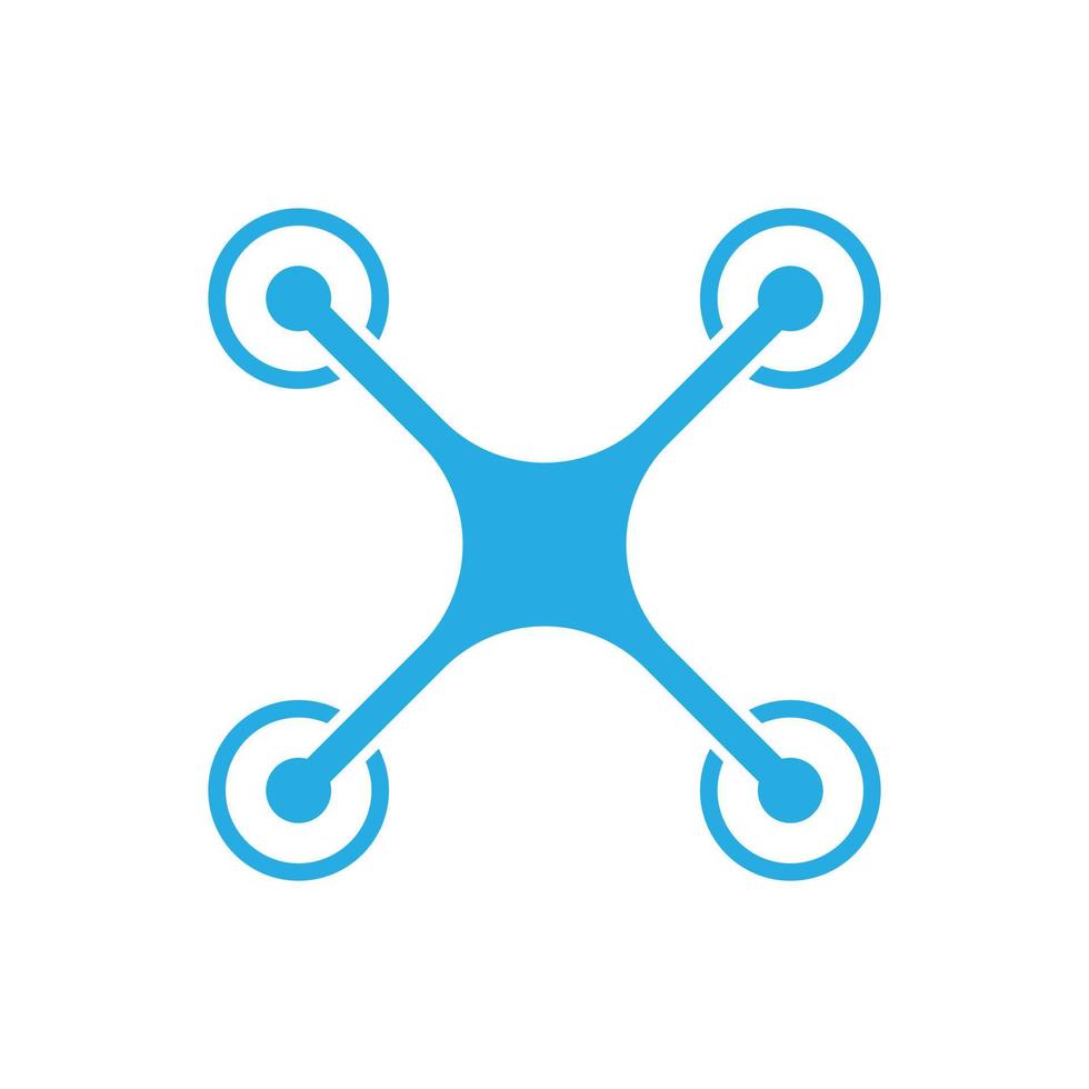 eps10 blå vektor drone quadcopter ikon isolerad på vit bakgrund. flygande kamerasymbol i en enkel platt trendig modern stil för din webbdesign, användargränssnitt, logotyp, piktogram och mobilapplikation