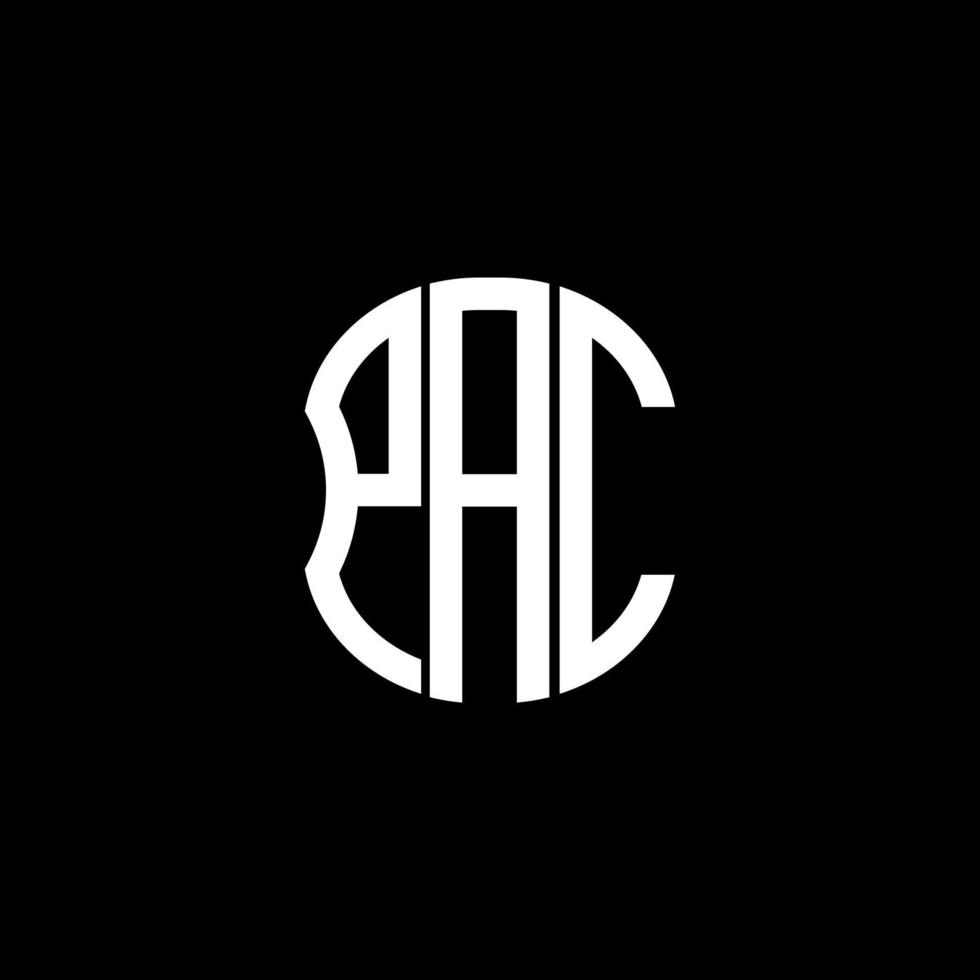 pac Brief Logo abstraktes kreatives Design. pac einzigartiges Design vektor