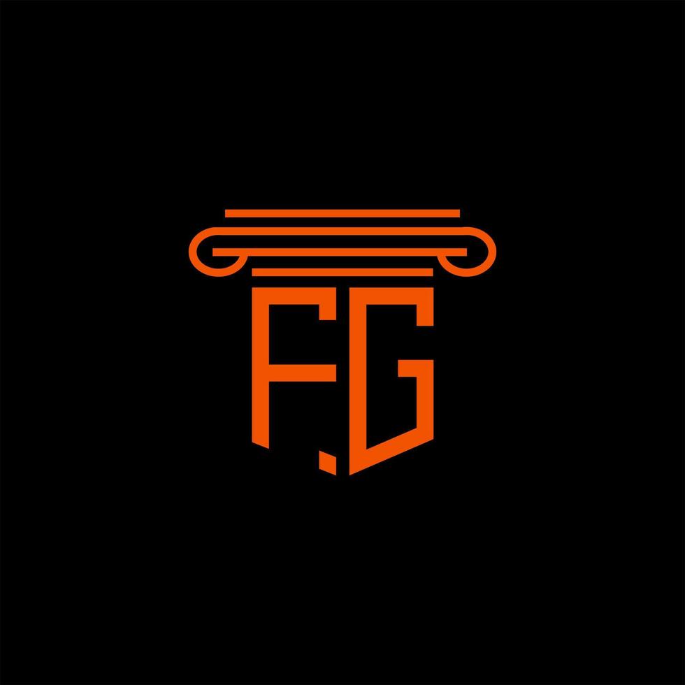 fg brev logotyp kreativ design med vektorgrafik vektor