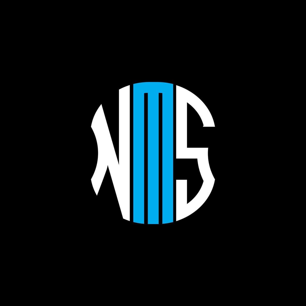 nms brief logo abstraktes kreatives design. nms einzigartiges Design vektor