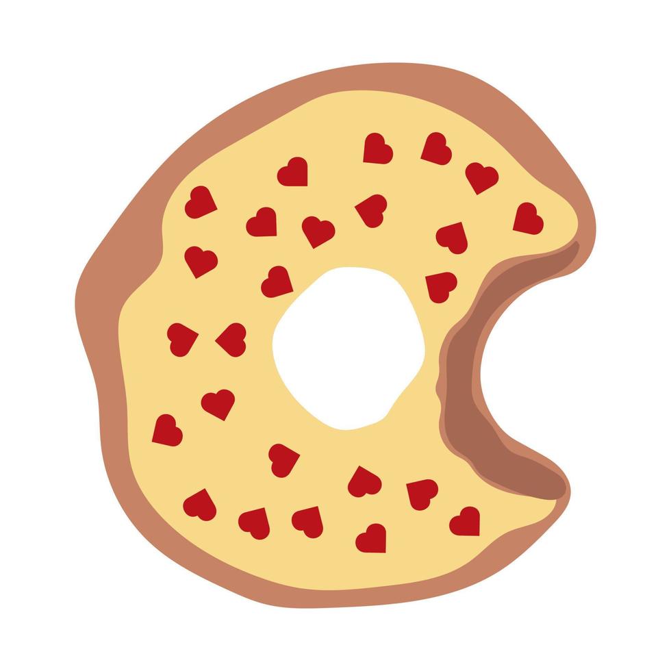 Donut mit gelbem Zuckerguss Donut-Symbol, Vektorillustration. vektor