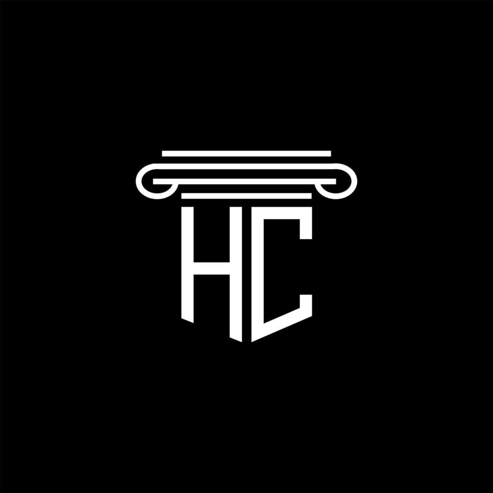 hc letter logotyp kreativ design med vektorgrafik vektor