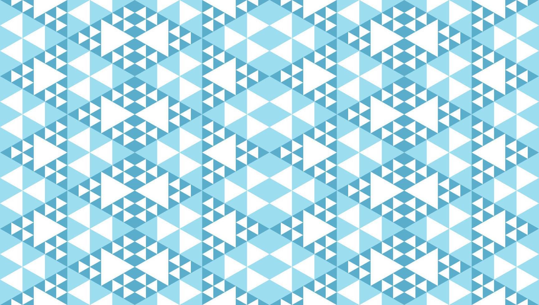 abstrakt geometriska sömlösa mönster formgivningsmall. polygonala trianglar prydnad. trekantiga tapeter. ljusblått, cyan, vitt färgtema. vektor
