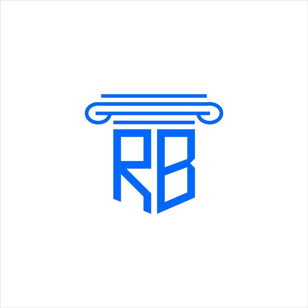 rb buchstabe logo kreatives design mit vektorgrafik vektor