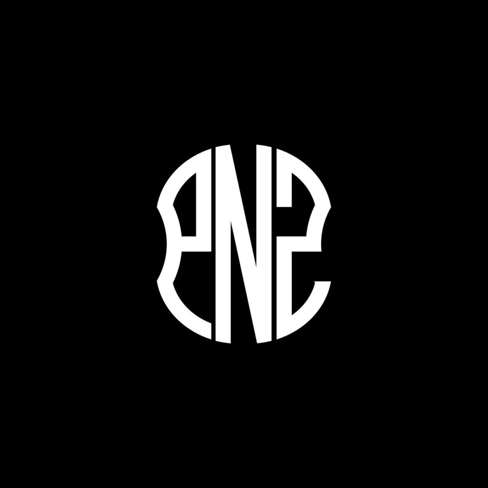 pnz brief logo abstraktes kreatives design. pnz einzigartiges Design vektor