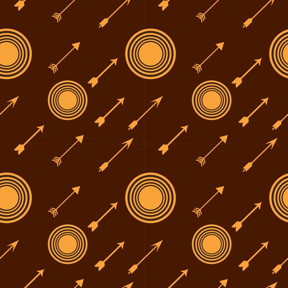 spezielle pfeile mit ellipsenformverzierung. Designvorlage für nahtlose Muster. braunes und orangefarbenes Thema. vektor