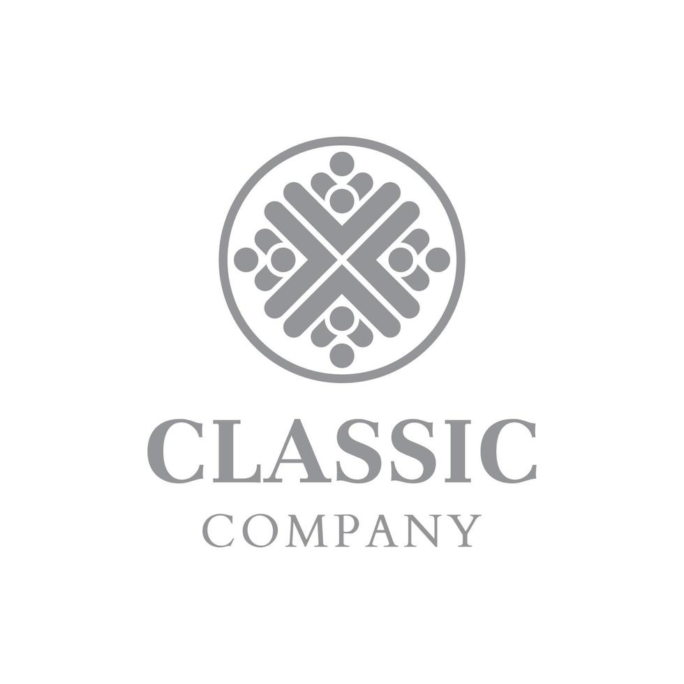 abstraktes, elegantes, klassisches Ornament-Logo-Design für Luxusmarken. vektor