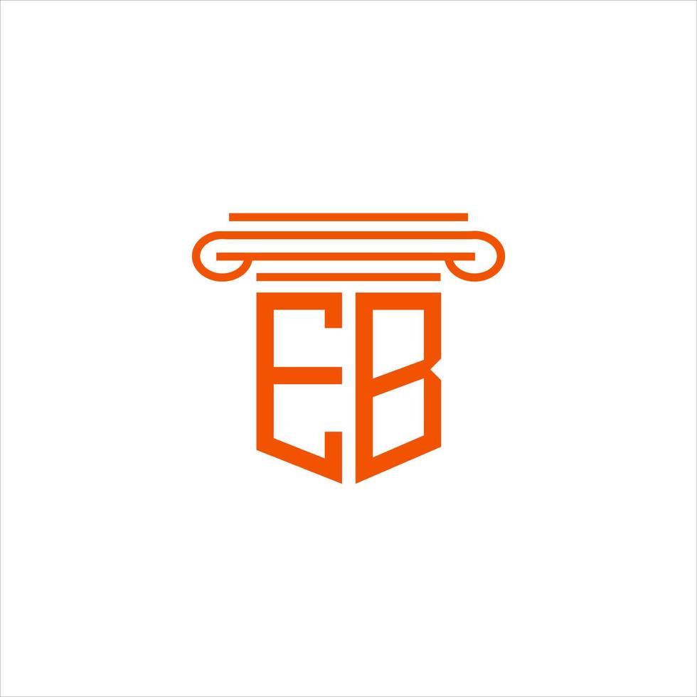 eb brev logotyp kreativ design med vektorgrafik vektor