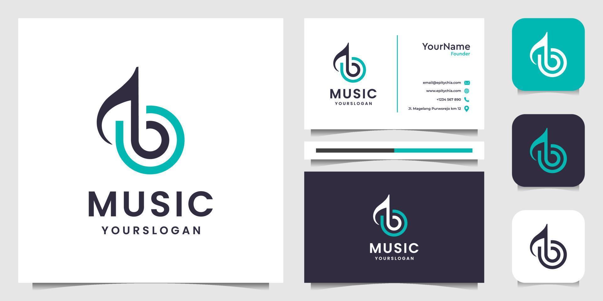 Musiknote modernes Logo illustraction Vektorgrafik-Design-Vorlage. gut für Geschäft, Unternehmen, Symbol, Modern, Technologie, Internet, Marke, Werbung und Visitenkarte vektor
