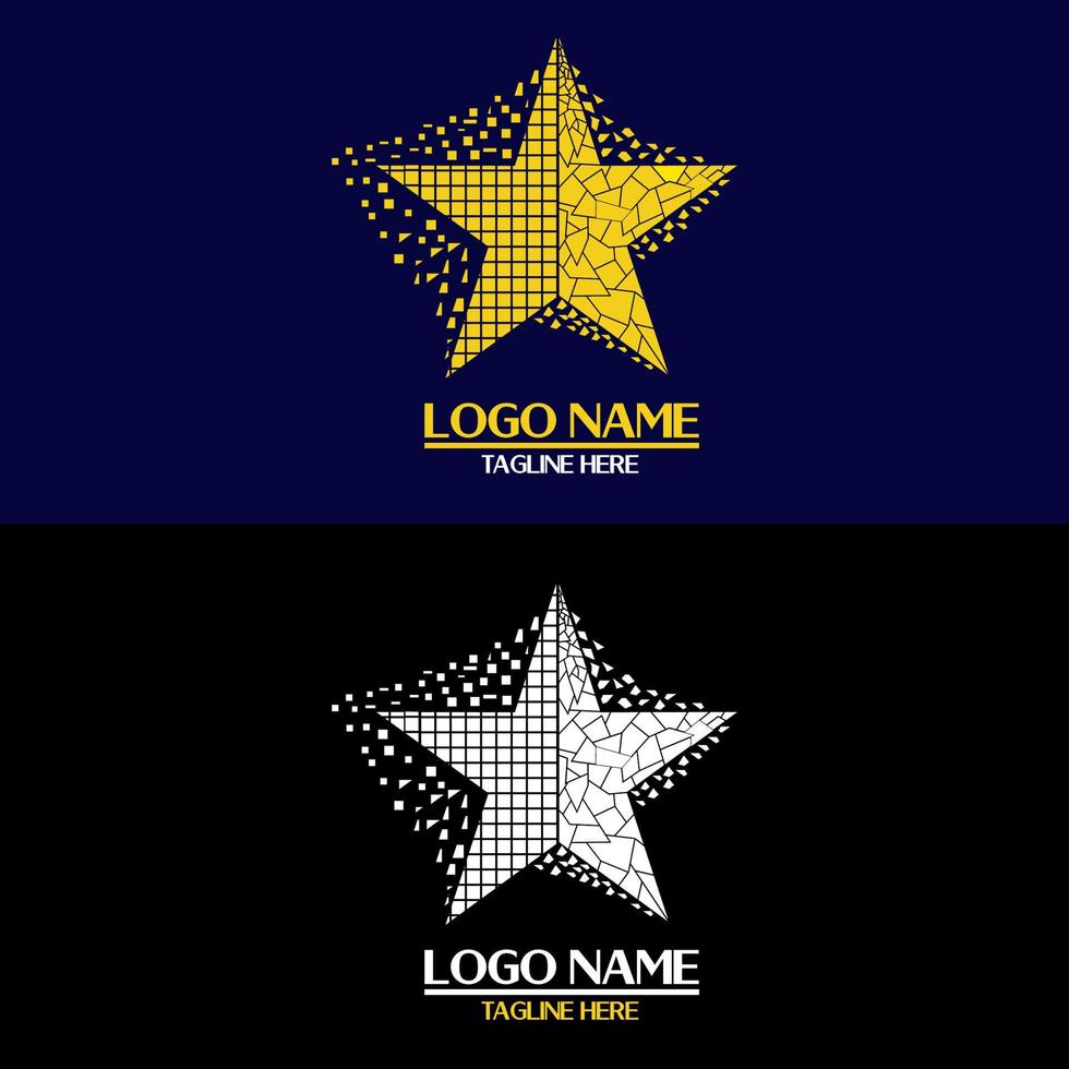 Sternlogo, einfaches und modernes Logo mit einzigartigem Design vektor