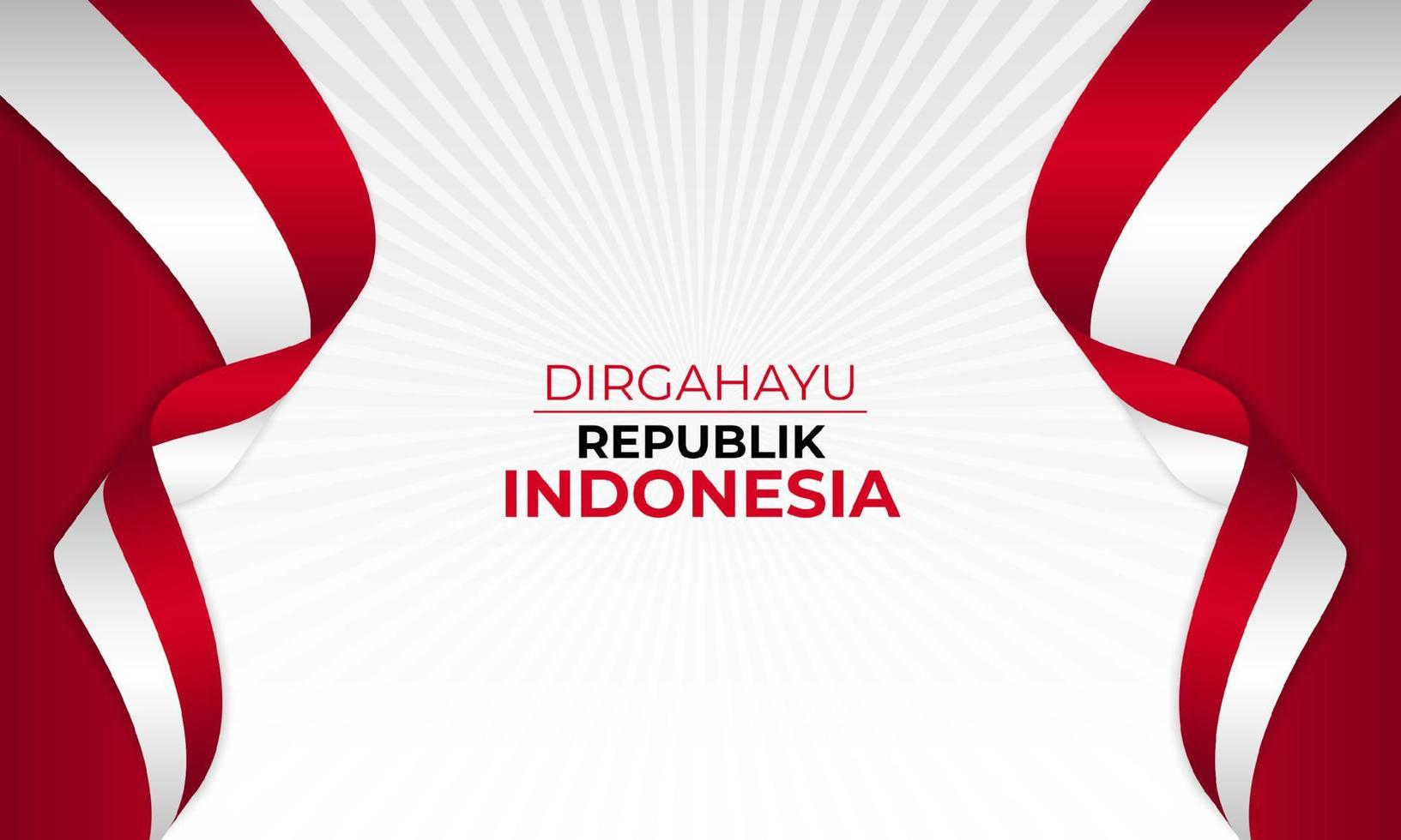 glad Indonesiens självständighetsdag bakgrund banner design. vektor