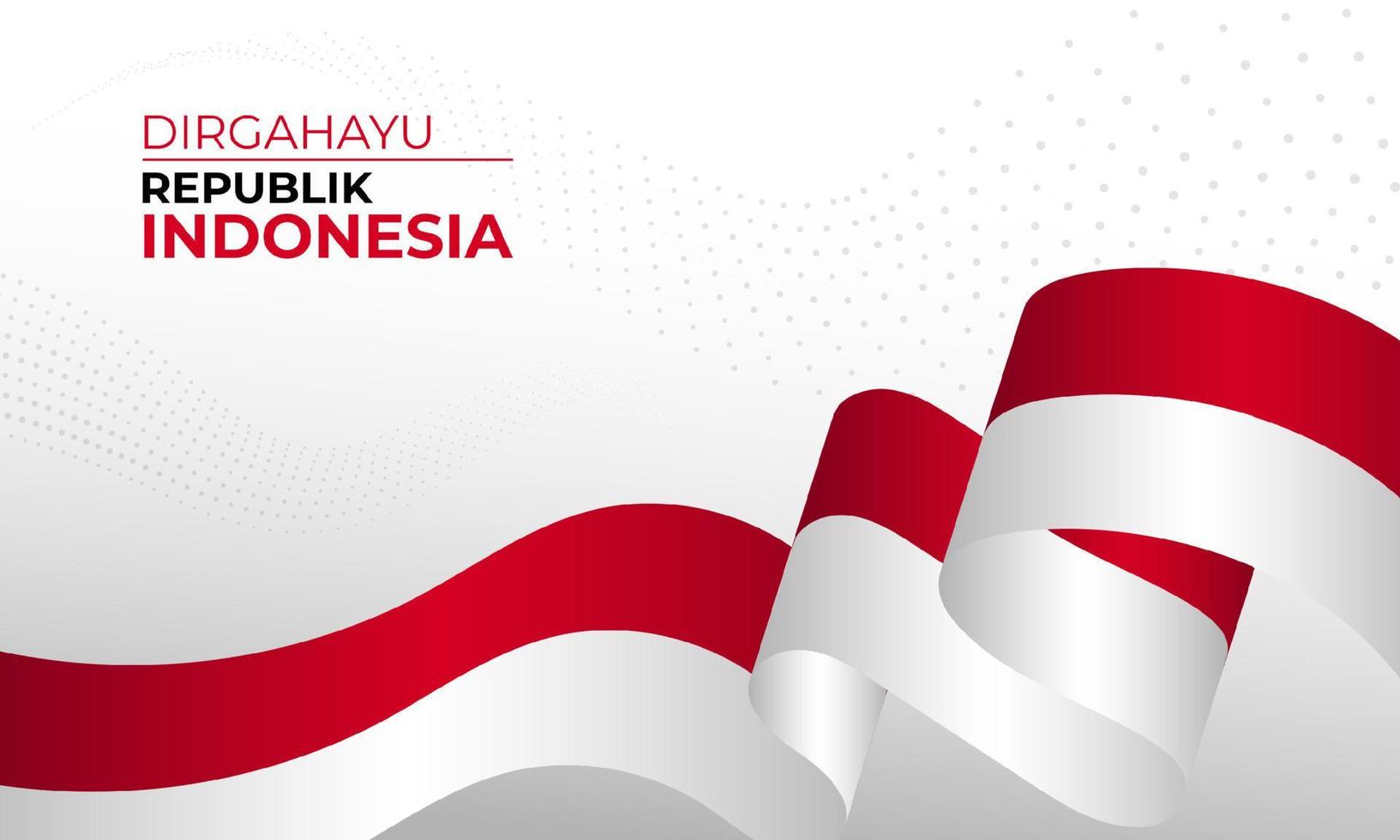 Happy Indonesien Unabhängigkeitstag Hintergrund Banner Design. vektor