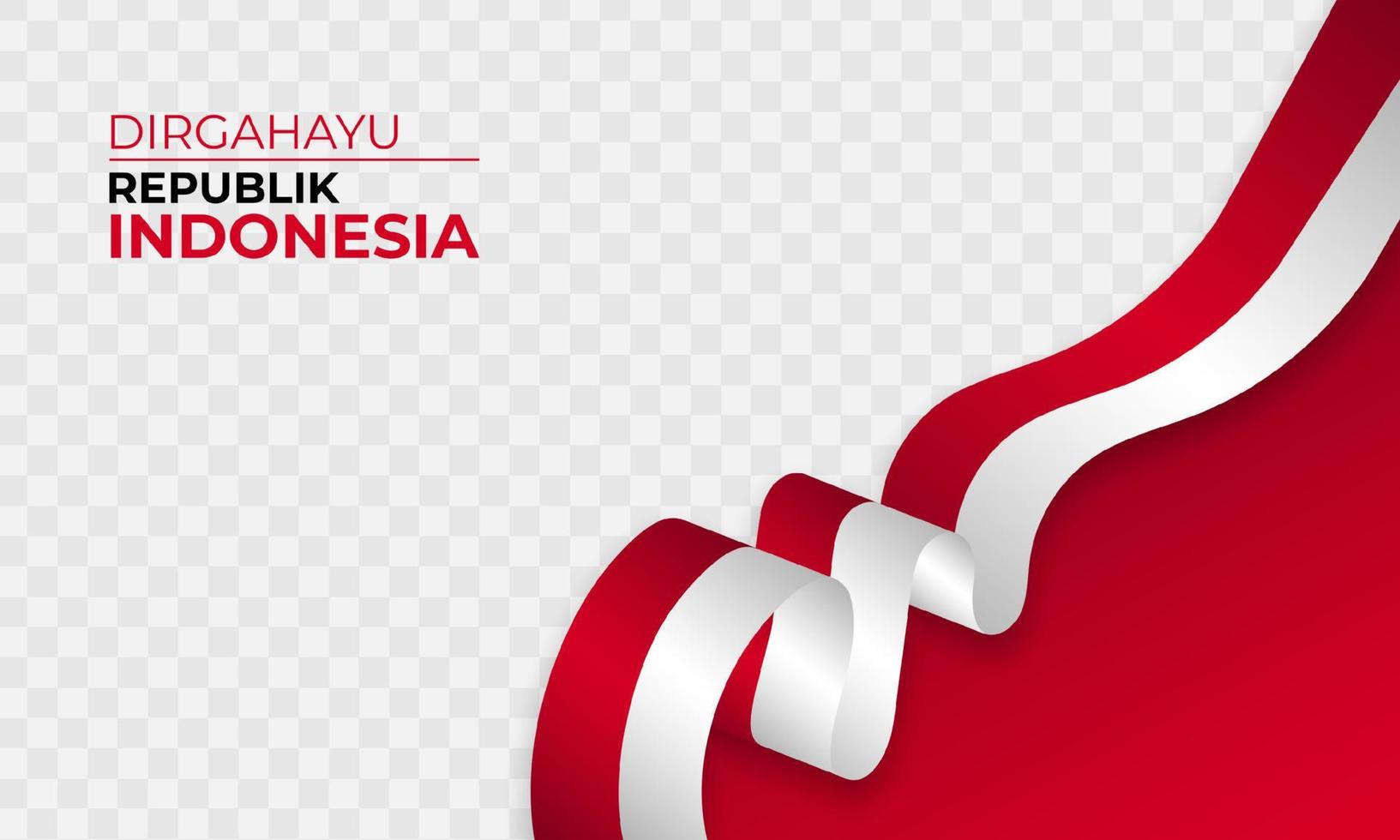 Happy Indonesien Unabhängigkeitstag Hintergrund Banner Design. vektor