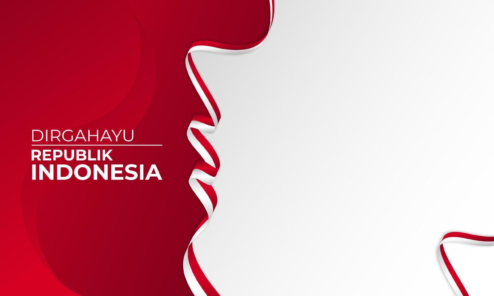 Happy Indonesien Unabhängigkeitstag Hintergrund Banner Design. vektor