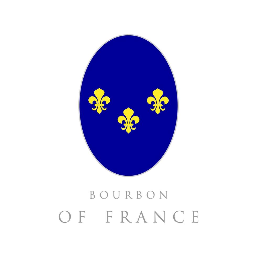 Vektor-Illustration der Bourbon-Flagge Vektor-Illustration der Bourbon-Flagge vektor