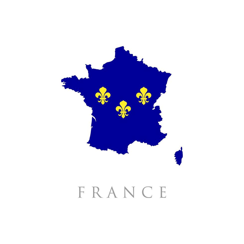 franska flaggan karta med bourbon flagga vektorillustration vektor