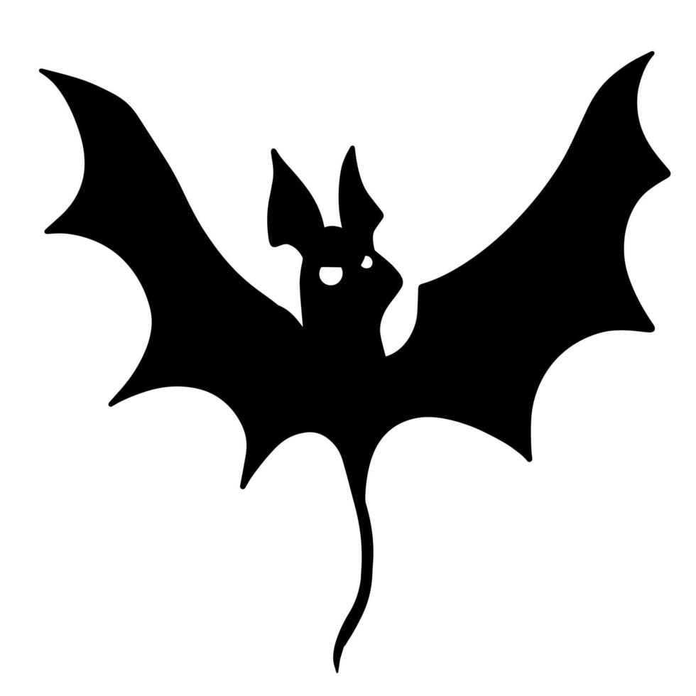 Silhouette der Fledermaus. Halloween und Horror vektor