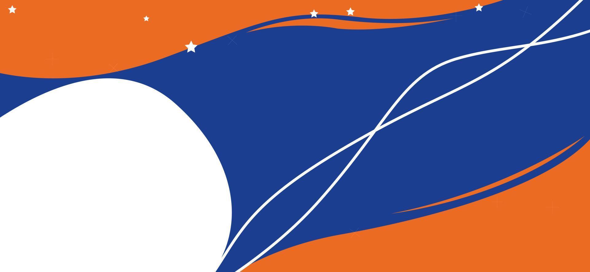 dunkelblauer Hintergrund mit orangefarbener Petersilie und weißem Umriss für die Produktanzeige auf der Website. geeignet für Social-Media-Werbung. vektor
