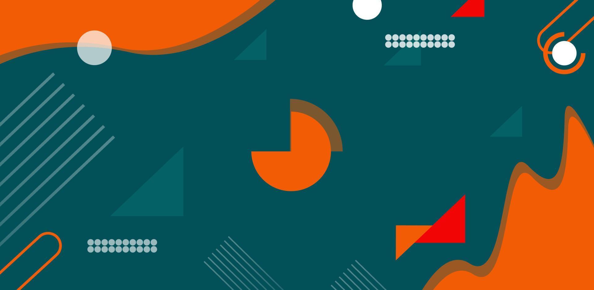 abstrakter Hintergrund mit einer Kombination aus dunkelblauen, orangefarbenen und weißen Ornamenten. editierbarer Strich. Vektor-Illustration. Folge 10. vektor