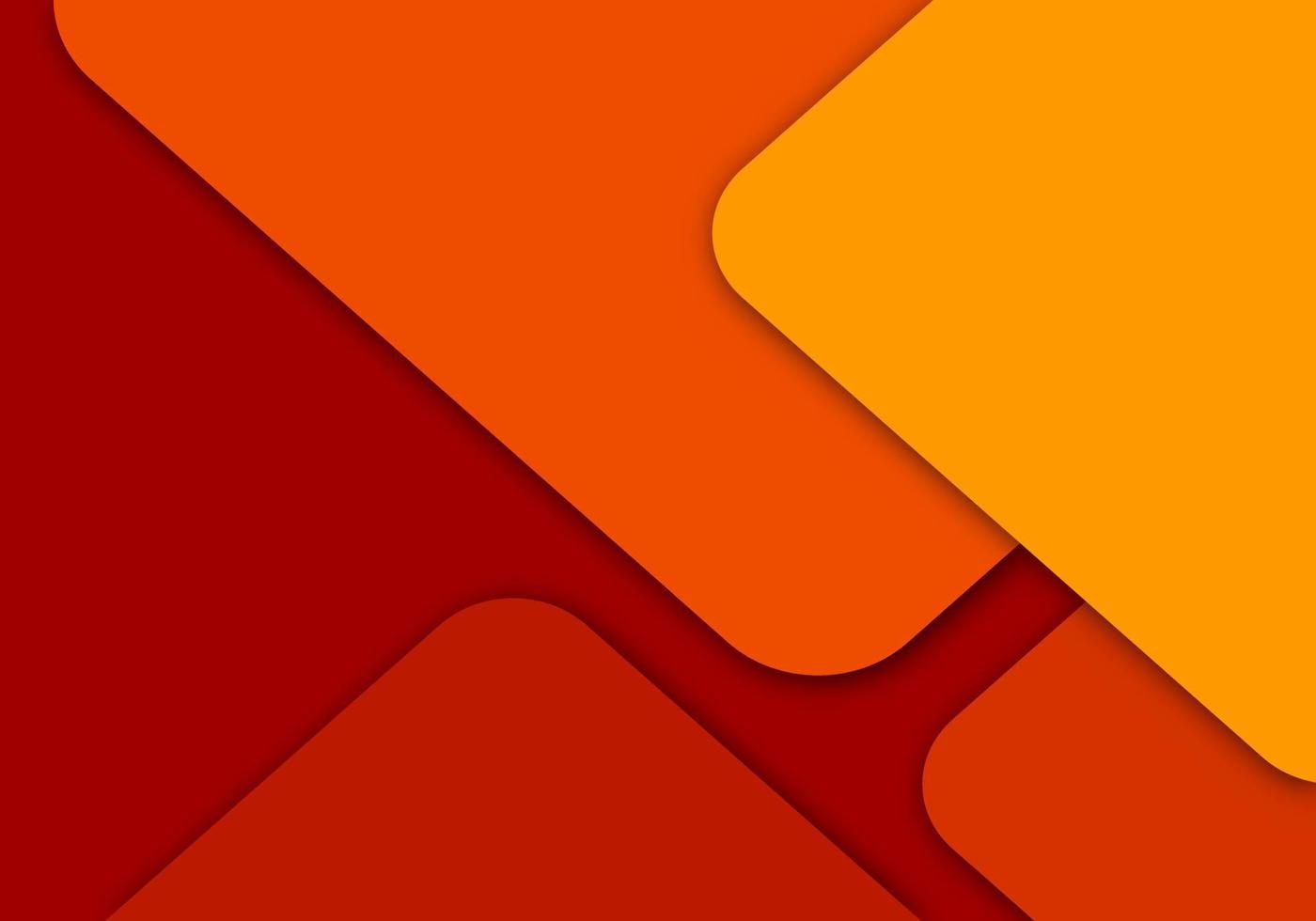 orange hintergrund geometrische überlappungsschicht papier geschnitten auf dunkel mit raumgestaltung vektor