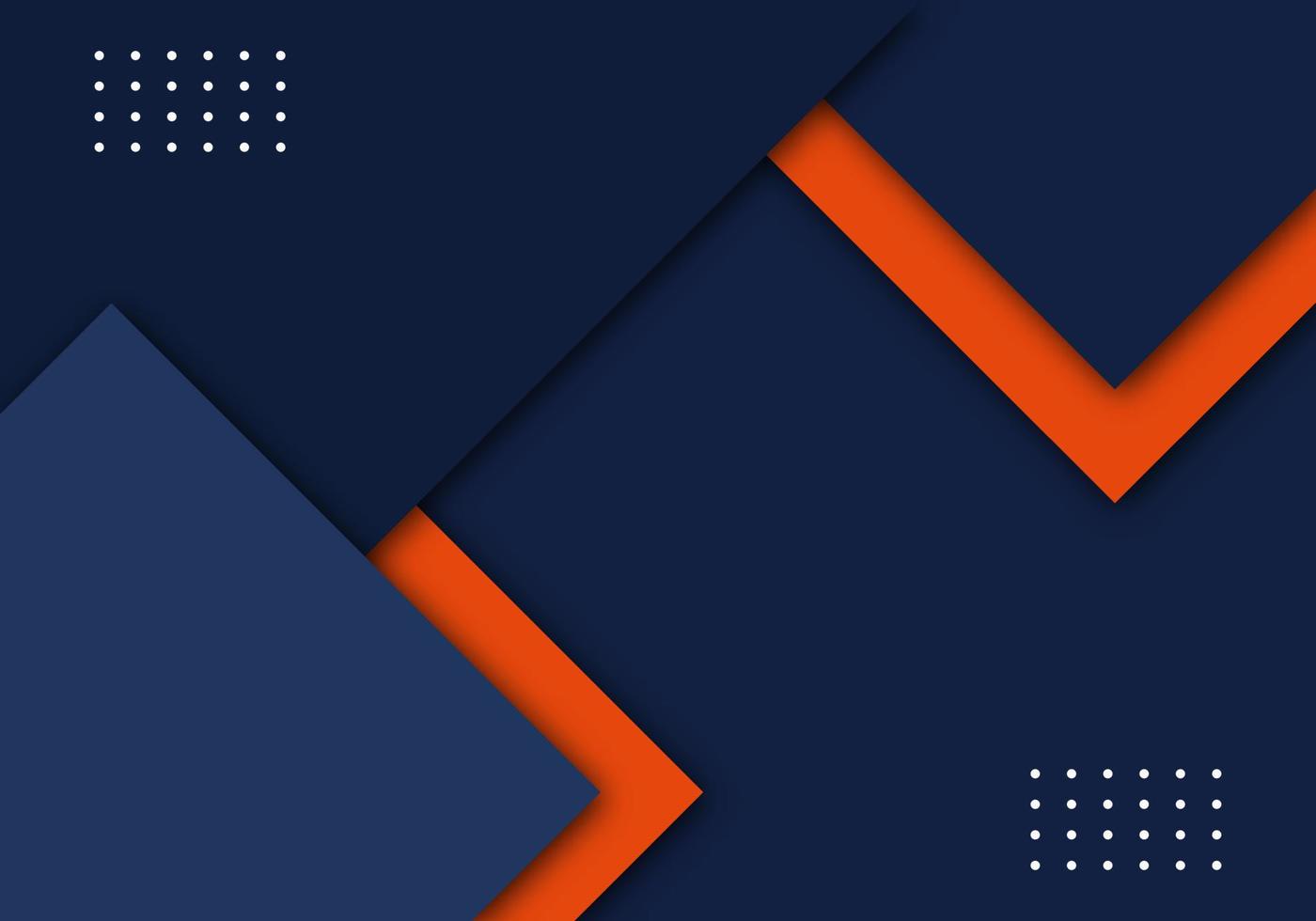 abstrakter orangefarbener Pfeil blaue Schattenlinie mit Leerzeichen Design moderner futuristischer Hintergrund geometrischer Überlappungsschicht-Papierschnittstil vektor