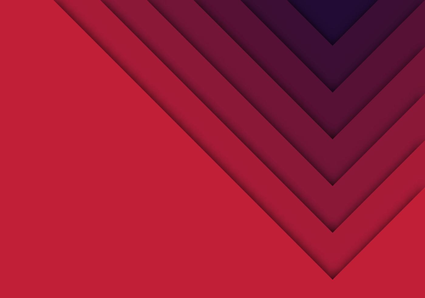 röd bakgrund geometriskt överlappande lager papper klippt på mörkt med utrymme design vektor