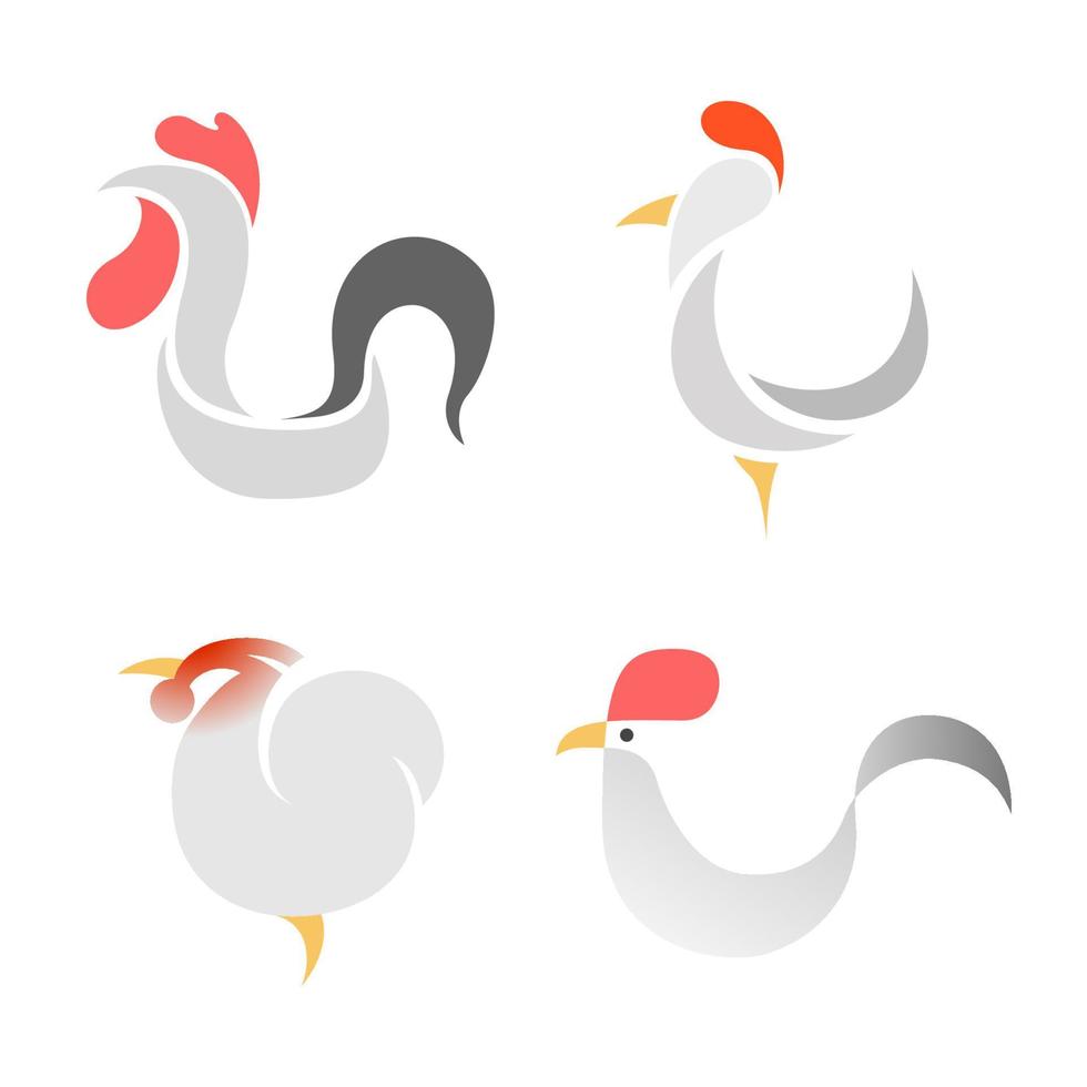 Hühnertier-Logo oder -Symbol vektor