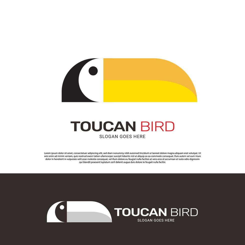tukan ara fågel logotypdesign vektor