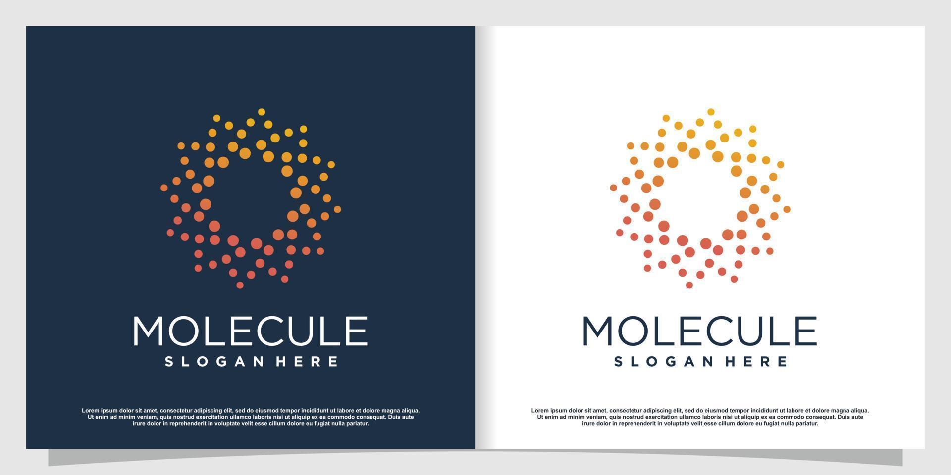 Molekül-Logo-Design mit modernem kreativem Konzept Premium-Vektorteil 6 vektor