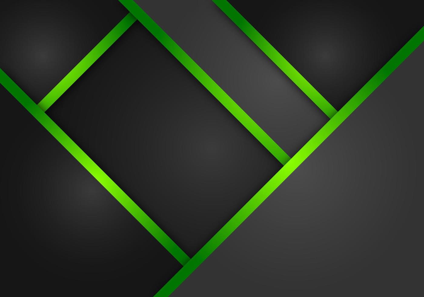 abstrakt grön pil mörkgrå skugga linje med tomt utrymme design modern futuristisk bakgrund geometriskt överlappande lager papperssnitt stil vektor