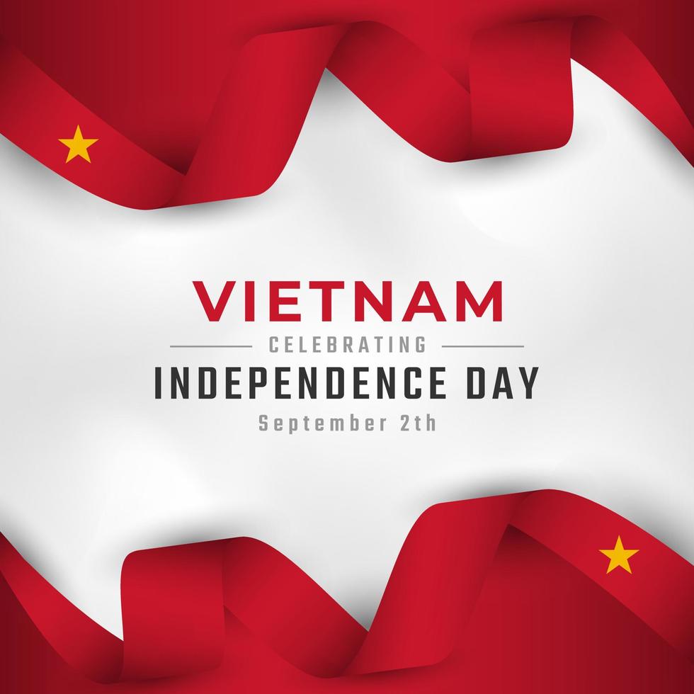 happy vietnam unabhängigkeitstag 2. september feier vektor design illustration. vorlage für poster, banner, werbung, grußkarte oder druckgestaltungselement