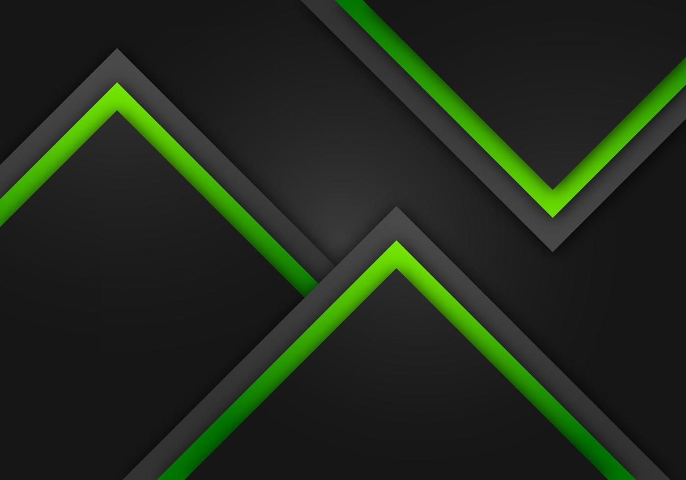 abstrakter grüner Pfeil dunkelgraue Schattenlinie mit Leerzeichen Design moderner futuristischer Hintergrund geometrischer Überlappungsschicht-Papierschnittstil vektor