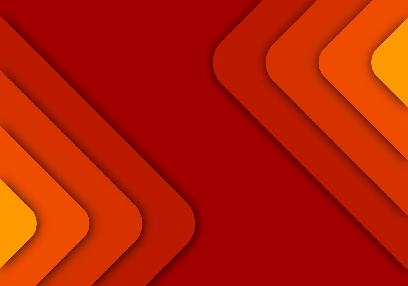 orange bakgrund geometriskt överlappande lager papper klippt på mörkt med utrymme design vektor