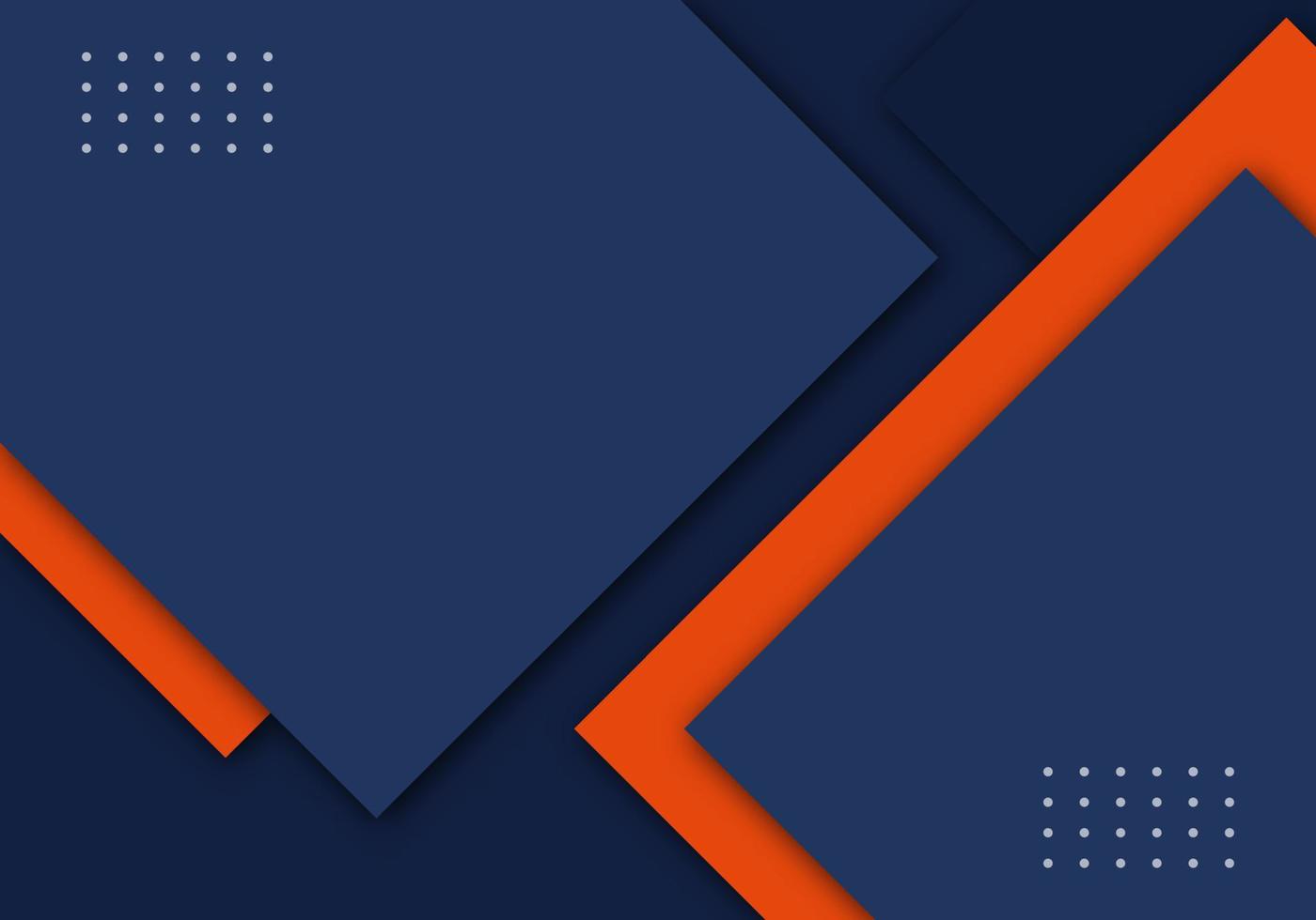 abstrakter orangefarbener Pfeil blaue Schattenlinie mit Leerzeichen Design moderner futuristischer Hintergrund geometrischer Überlappungsschicht-Papierschnittstil vektor